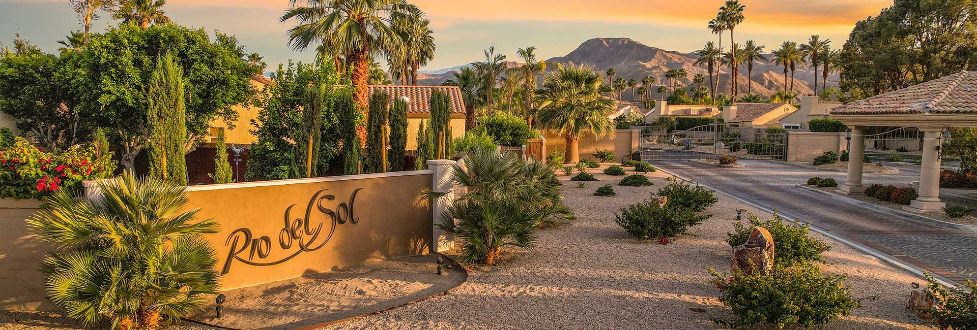 Rio Del Sol community entrance monutment.