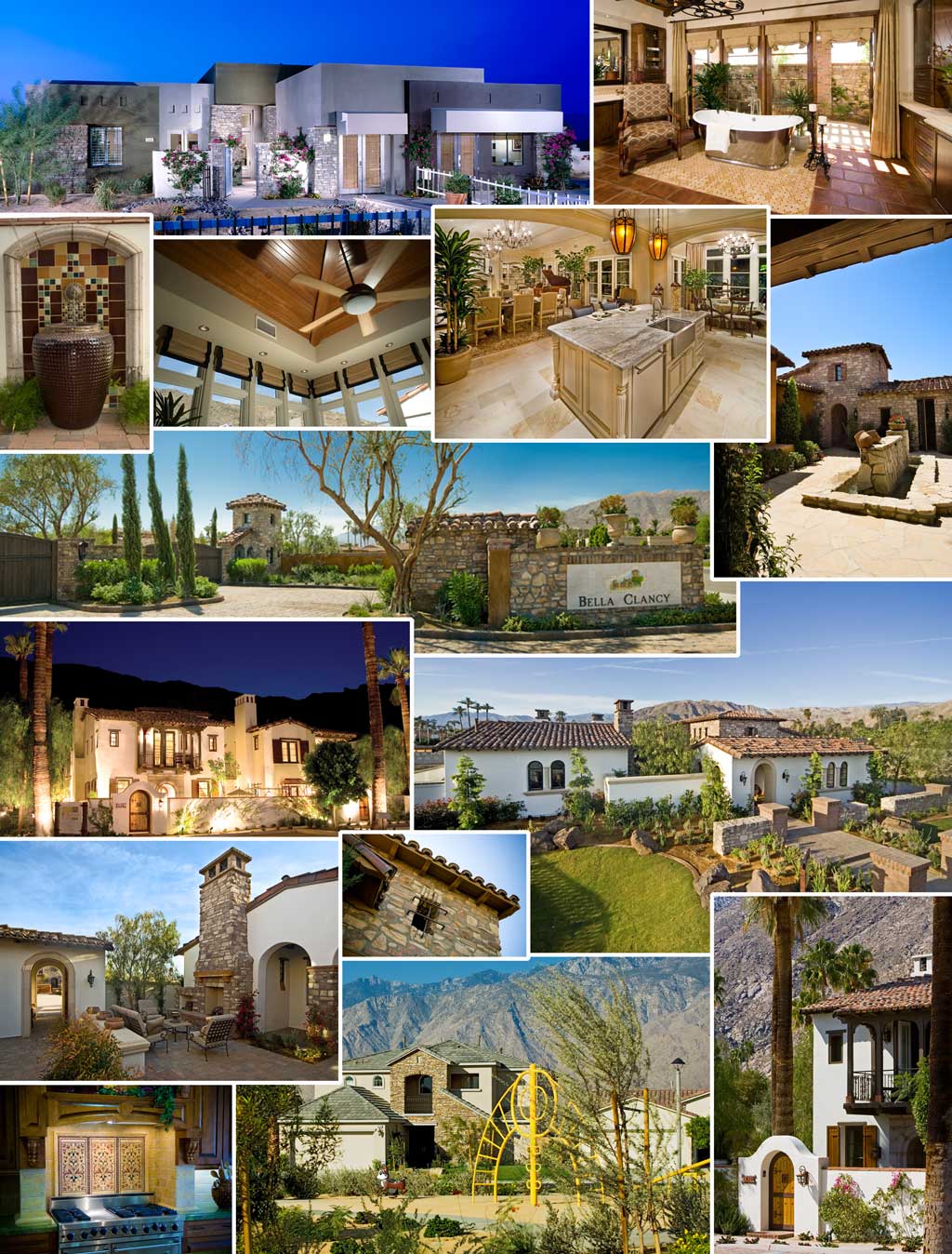 collage of Rio del Sol new home community in Cathedral City.
