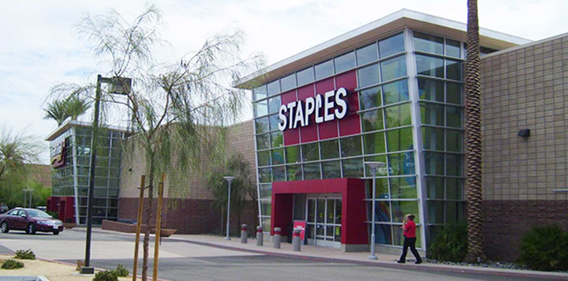 Staples office supply store.