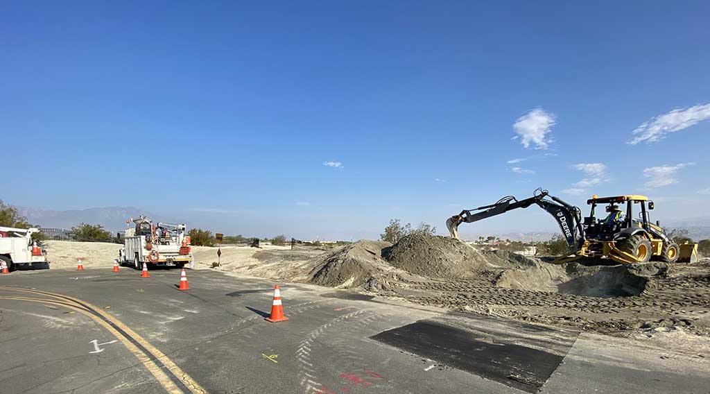 Construction crews breaking ground on Montage in Palm Desert.