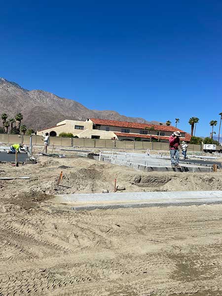 lots leveled out for the Vue community in Palm Springs.