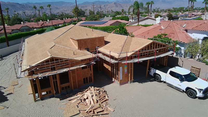 2027 St. Jude dreamhome aerial from street.