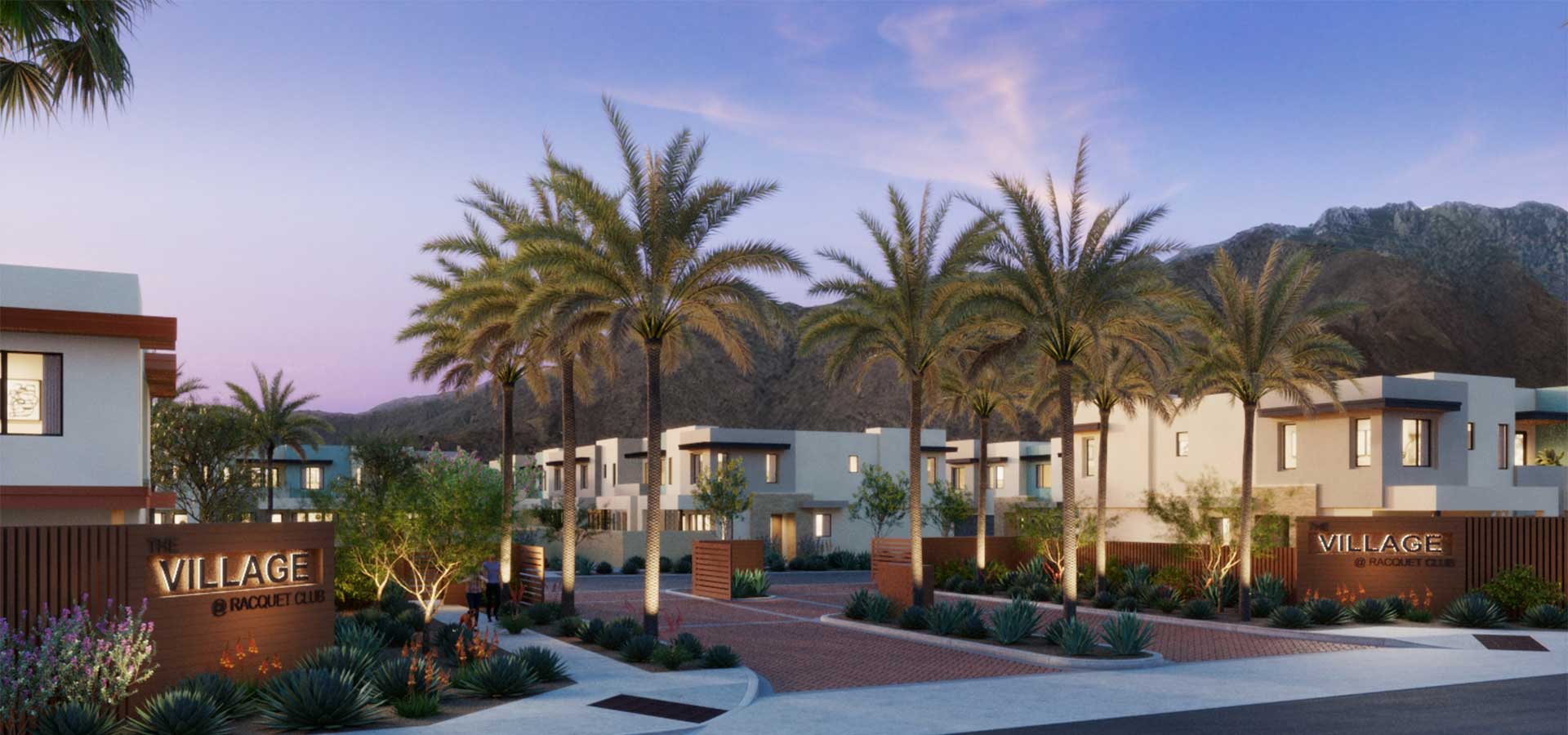 artist rendering of entry for the Village home community.